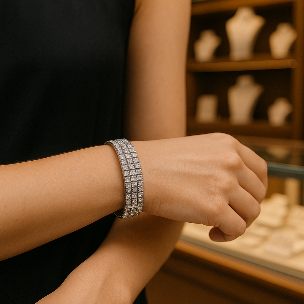 Svarniya Anti-Tarnish Pearl Oxidised