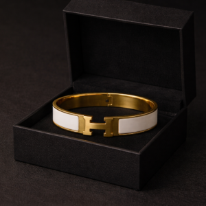 Minimalist Anti-Tarnish Pearl Oxidised Gold-Tone Bracelet