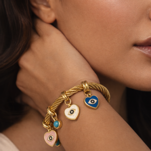 Gold-tone bracelet adding glamour to every outfit.